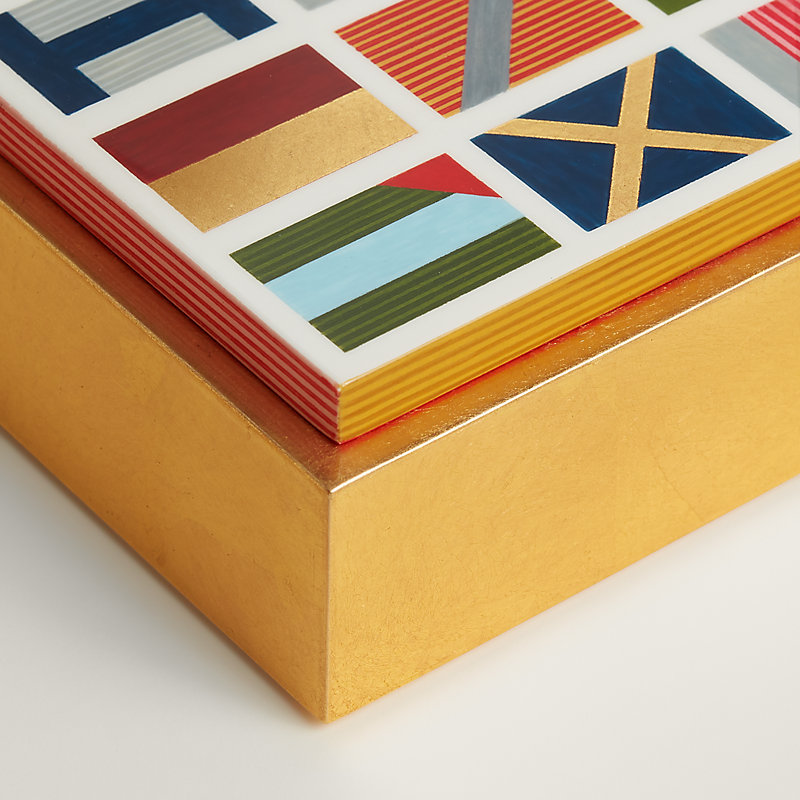 Theoreme Hippique Graphique box, small model - Yellow | Hermès Canada